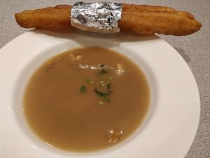 Cream of peppery herbal soup at elemen 元素 - HarbourFront in Central Singapore