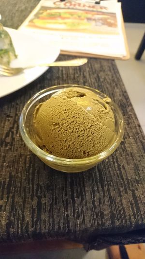 houjicha ice cream at Cozy Corner in East Singapore