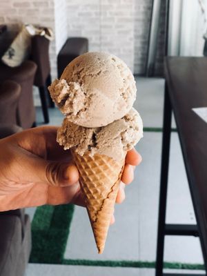 Banana ice cream at Cozy Corner in East Singapore