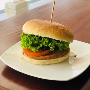 Meatless Mexican burger at Cozy Corner in East Singapore