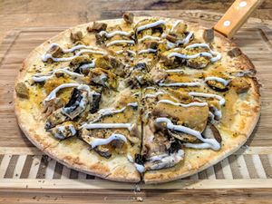Mushroom pizza  at Cozy Corner in East Singapore