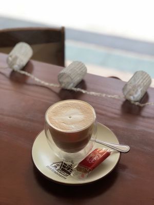 Cappuccino soy  at Cozy Corner in East Singapore