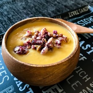 Sweet potato smoothie  at Cozy Corner in East Singapore