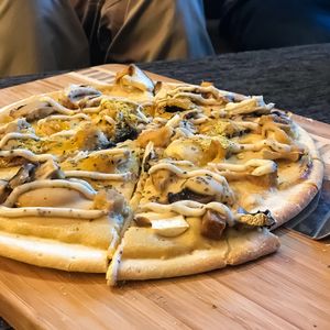 Truffle mushroom pizza  at Cozy Corner in East Singapore