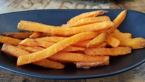 Air-fried sweet potato fries at Cozy Corner in East Singapore