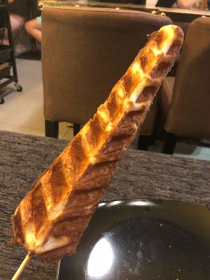 Maple shape waffle at Cozy Corner in East Singapore