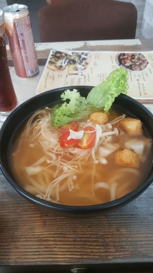 kimchi noodles at Cozy Corner in East Singapore
