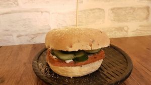 Otah burger at Cozy Corner in East Singapore