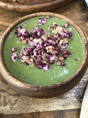 Matcha spinach smoothie  at Cozy Corner in East Singapore