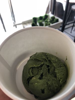 Matcha ice cream  at Cozy Corner in East Singapore