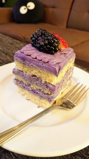 blueberry cream cake at Cozy Corner in East Singapore