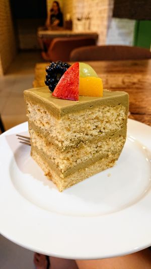 houjicha cream cake at Cozy Corner in East Singapore