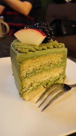 matcha cream cake at Cozy Corner in East Singapore