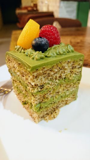 matcha cream cake with Earl Grey Sponge at Cozy Corner in East Singapore