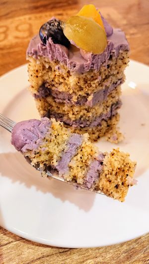 blueberry cream cake with Earl Grey sponge at Cozy Corner in East Singapore