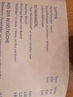 Vegan potato soup at Alt Oberurseler Brauhaus in Oberursel