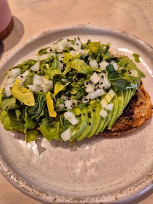 Avocado toast at Pulpa Amor Liquido  in Mexico City