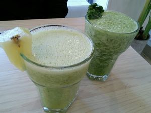 fresh green juices at Pulpa Amor Liquido  in Mexico City