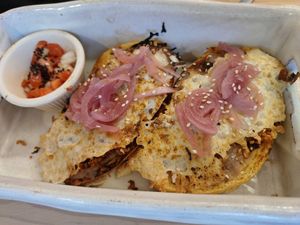 Molletes at Pulpa Amor Liquido  in Mexico City