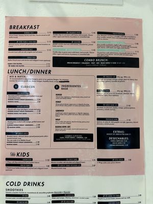 Menu  at Pulpa Amor Liquido  in Mexico City