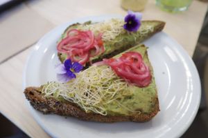 Avo toast at Pulpa Amor Liquido  in Mexico City