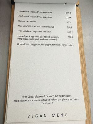 Vegan Menue at Pepper Grey in Klaipeda