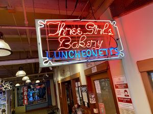 sign  at Three Girls Bakery in Seattle