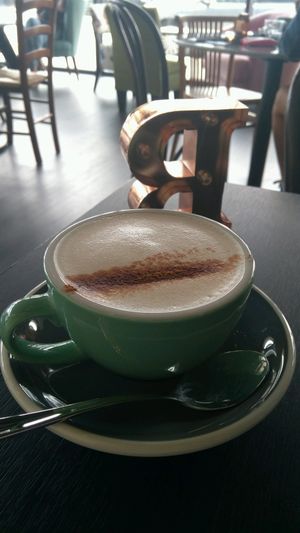 chai latte on coconut milk at Raw Sugar Cafe in Christchurch