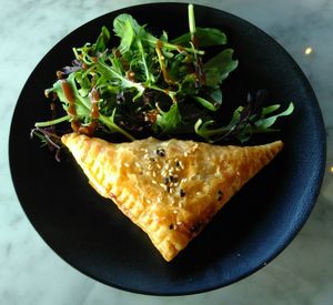 Vegan BBQ Puff w/ Greens for $5.50 at Raw Sugar Cafe in Christchurch