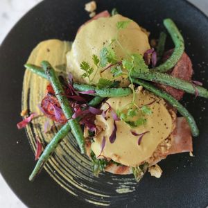 Tofu benedict at Raw Sugar Cafe in Christchurch