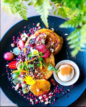 Vegan French toast  at Raw Sugar Cafe in Christchurch