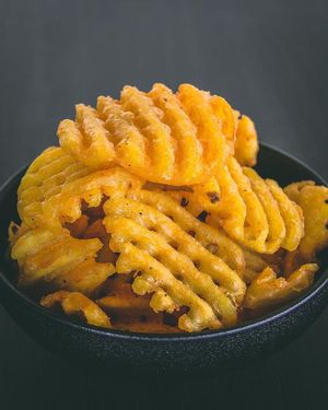 Waffle fries  at Raw Sugar Cafe in Christchurch