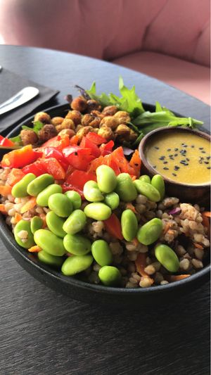 Amazing salad bowl  at Raw Sugar Cafe in Christchurch