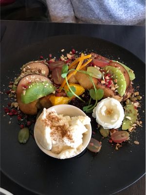 Vegan French toast  at Raw Sugar Cafe in Christchurch