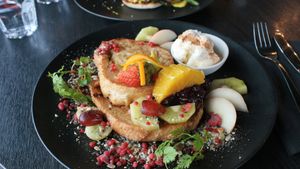 Vegan French toast at Raw Sugar Cafe in Christchurch