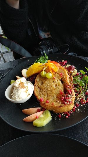Vegan french toast at Raw Sugar Cafe in Christchurch