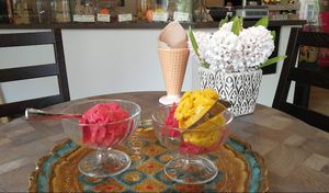 Ice cream at Namai be Gliuteno in Klaipeda