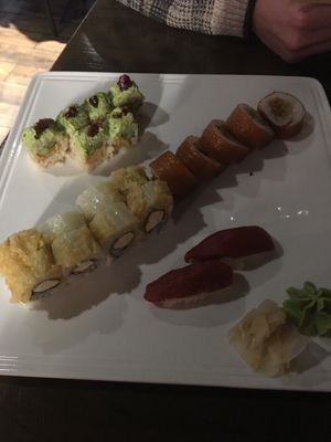 Vegan rolls! Pictures don’t do it justice. at Blue Sushi Sake Grill in Omaha