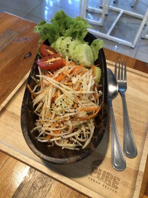 Som tam  at Pure Vegan Heaven @Freeative in Chiang Mai