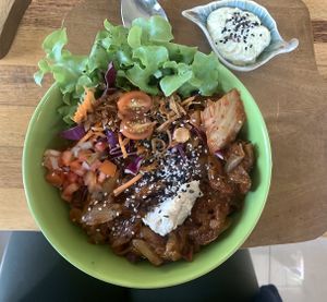 Smoky bbq bowl at Pure Vegan Heaven @Freeative in Chiang Mai