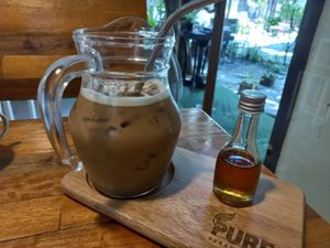 Thai.iced coffee at Pure Vegan Heaven @Freeative in Chiang Mai