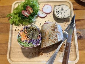 Falafel wrap (189 THB)  at Pure Vegan Heaven @Freeative in Chiang Mai