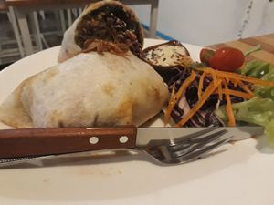 Falafel burrito at Pure Vegan Heaven @Freeative in Chiang Mai