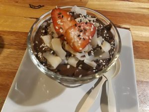 Chocolate avocado pudding at Pure Vegan Heaven @Freeative in Chiang Mai