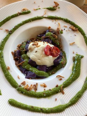 Sweet potato gnocchi in pesto at Pure Vegan Heaven @Freeative in Chiang Mai