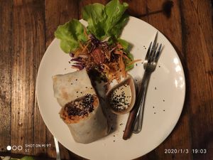 Flafel wrap at Pure Vegan Heaven @Freeative in Chiang Mai