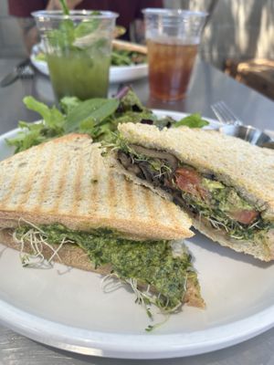 Vegan portobello sandwich  at Cafe Smitten in Bakersfield
