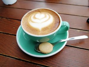 Oatmilk Cappuccino at Cafe Smitten in Bakersfield