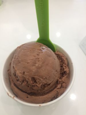 Chocolate coconut ice cream at Creamistry in Bakersfield
