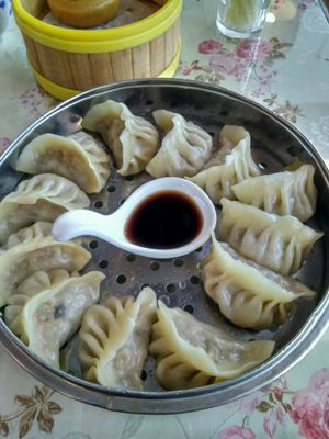dumplings  at Huiyuan Sanbao in Huizhou